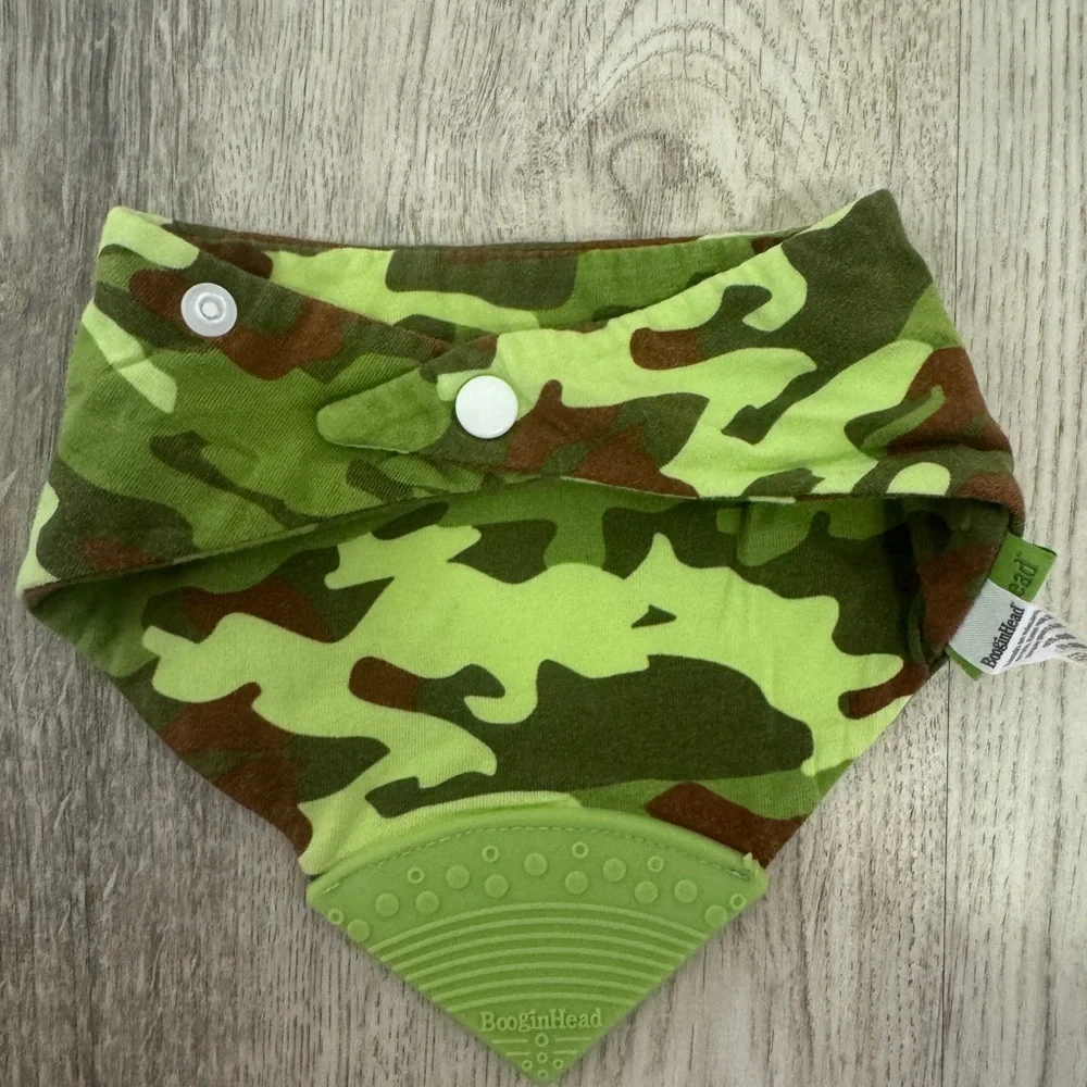 Green Camo Teething Bib